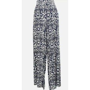Lauren Ralph Lauren Womens XL Wide Leg Ikat Print Pants Hippie Festival Culottes
